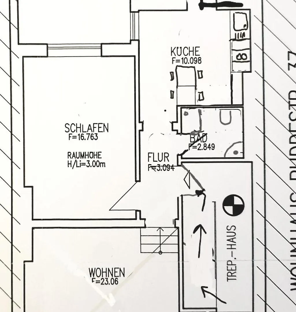 Exklusive 3-Zimmer-Wohnung, 2 Ebenen, Messe, Zentrum, 67 M2 Bremen Germany